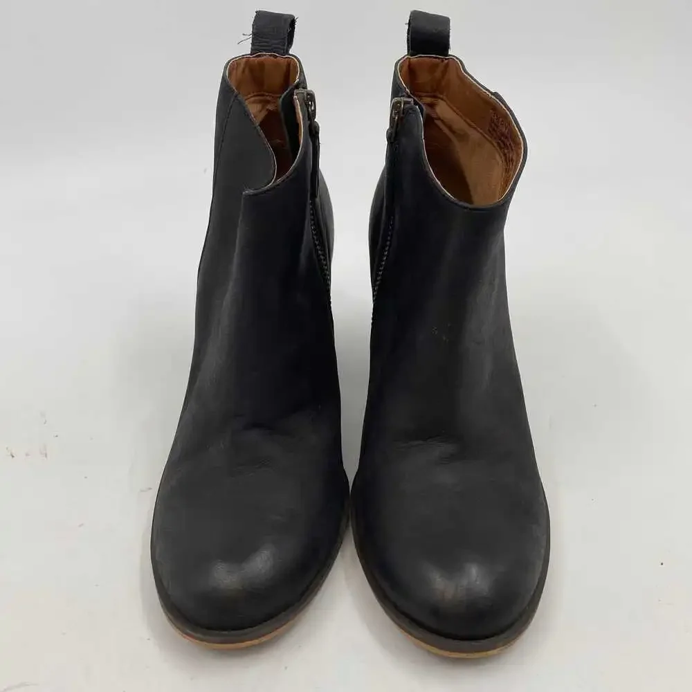 BP Black Leather Heeled Ankle Booties | Women’s Size 7.5